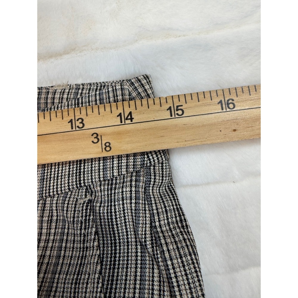 Rafaella Pants Womens 4 Taupe Plaid Pull On Stretch Ankle Career Trousers Pocket - Picture 6 of 10